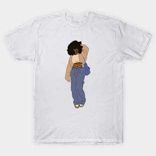 Black Woman Cartoon Collection T-Shirt